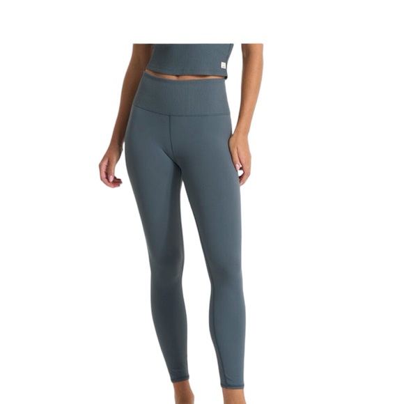 Vuori Pants - Vuori BreatheInterlock 4 way stretch Rib Waist Studio Leggings ~ EUC